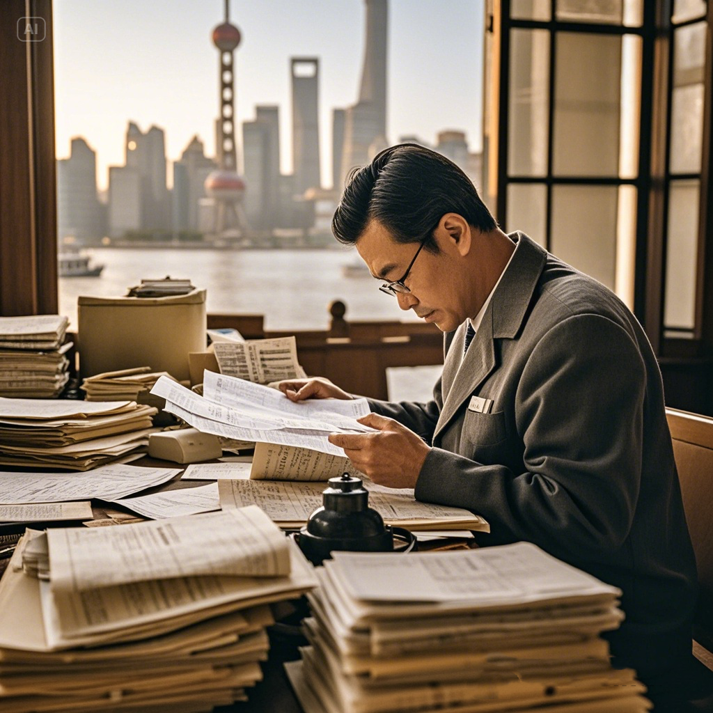 {外贸代理} 单证，外汇，进口，报关，配额，信用证，纺织品代理 90年代的上海外贸背景，外滩_副本